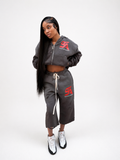 Distressed Jort Sweatsuit